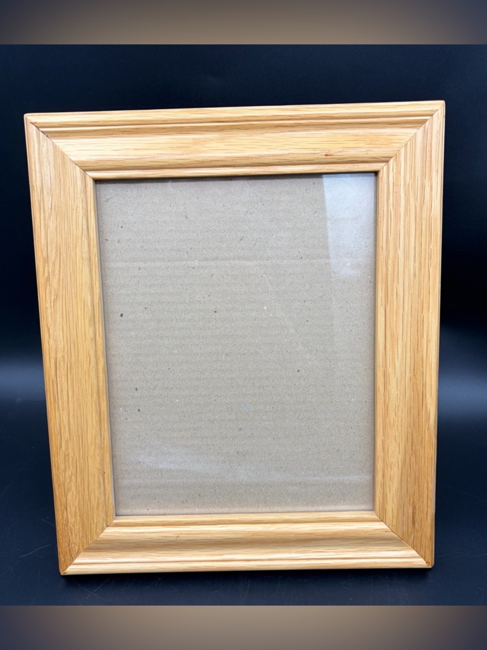 Vintage Light Oak Wood Wall & Free Standing Photo Picture Frame 13” x 11”